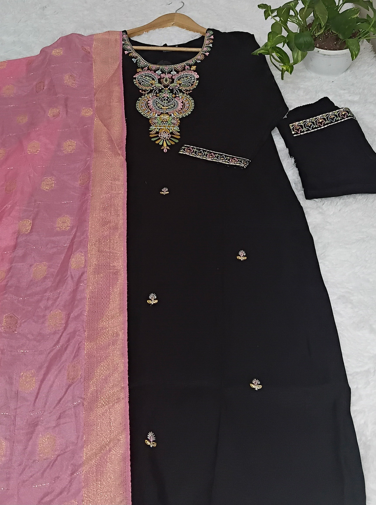 Contrast Kurti Set